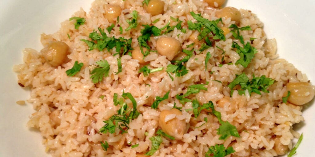 Chick pea and brown rice recipe