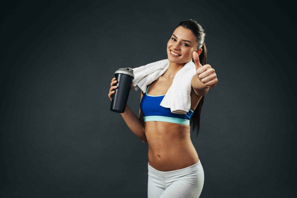 whey protein girl
