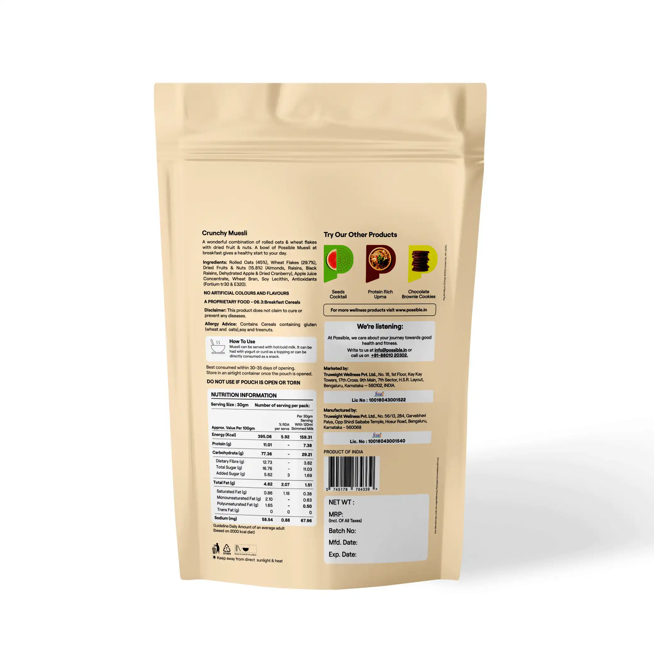 Crunchy Muesli back Crunchy Muesli back