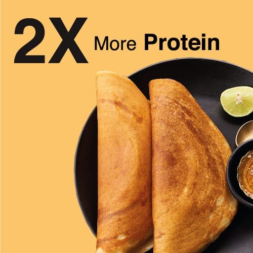 Quinoa Dal Dosa: 2x more protein Quinoa Dal Dosa: 2x more protein