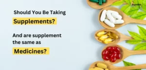 several spoons of supplements tablets, the need of supplements and how it is different from medicine