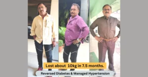 Neeraj Shukla Lost about 10kg in 7.5 months