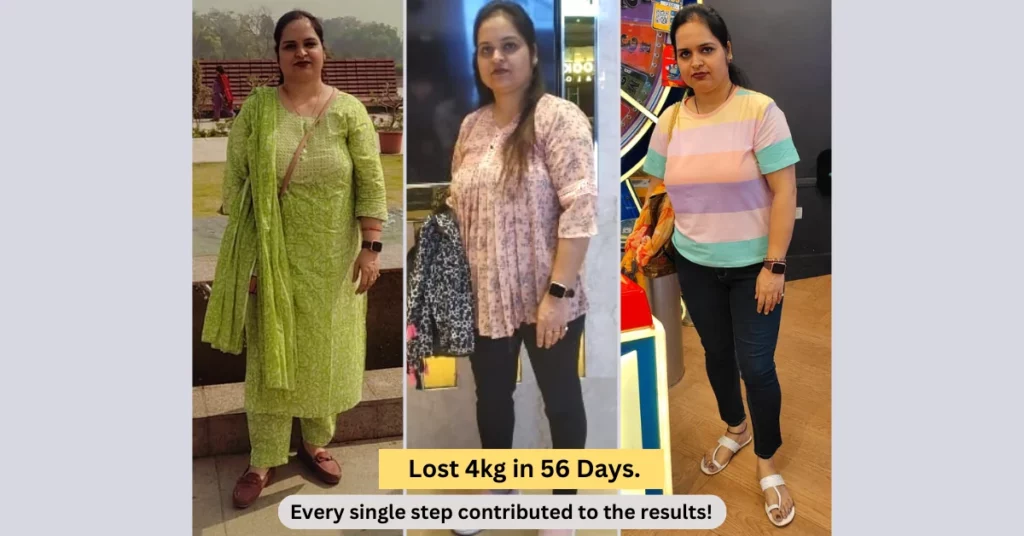 Ruchi Bhupendra Pareek Lost 4kg in 56 Days